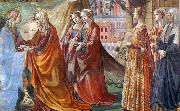 GHIRLANDAIO, Domenico Detail of Visitation oil